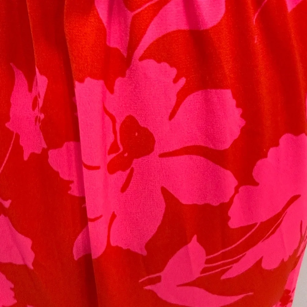 Pretty Garden NWOT size S vibrant red and pink floral maxi dress - Picture 7 of 7